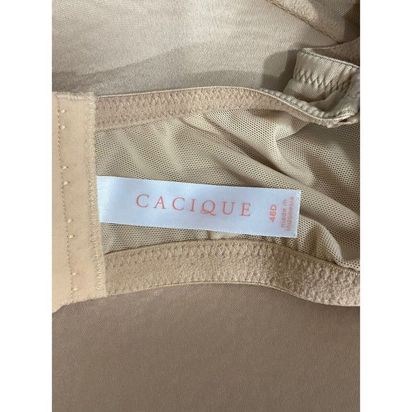 Cacique Lightly Line T-Shirt Bra 46D Beige Underwire Padded Cups Nude - Picture 5 of 6